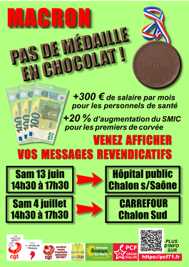 affiche pas de médaille en chocolat