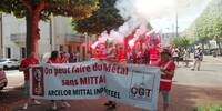 manifestation des salariées d'Arcelor Mittal au Creusot le 20 juin 2025