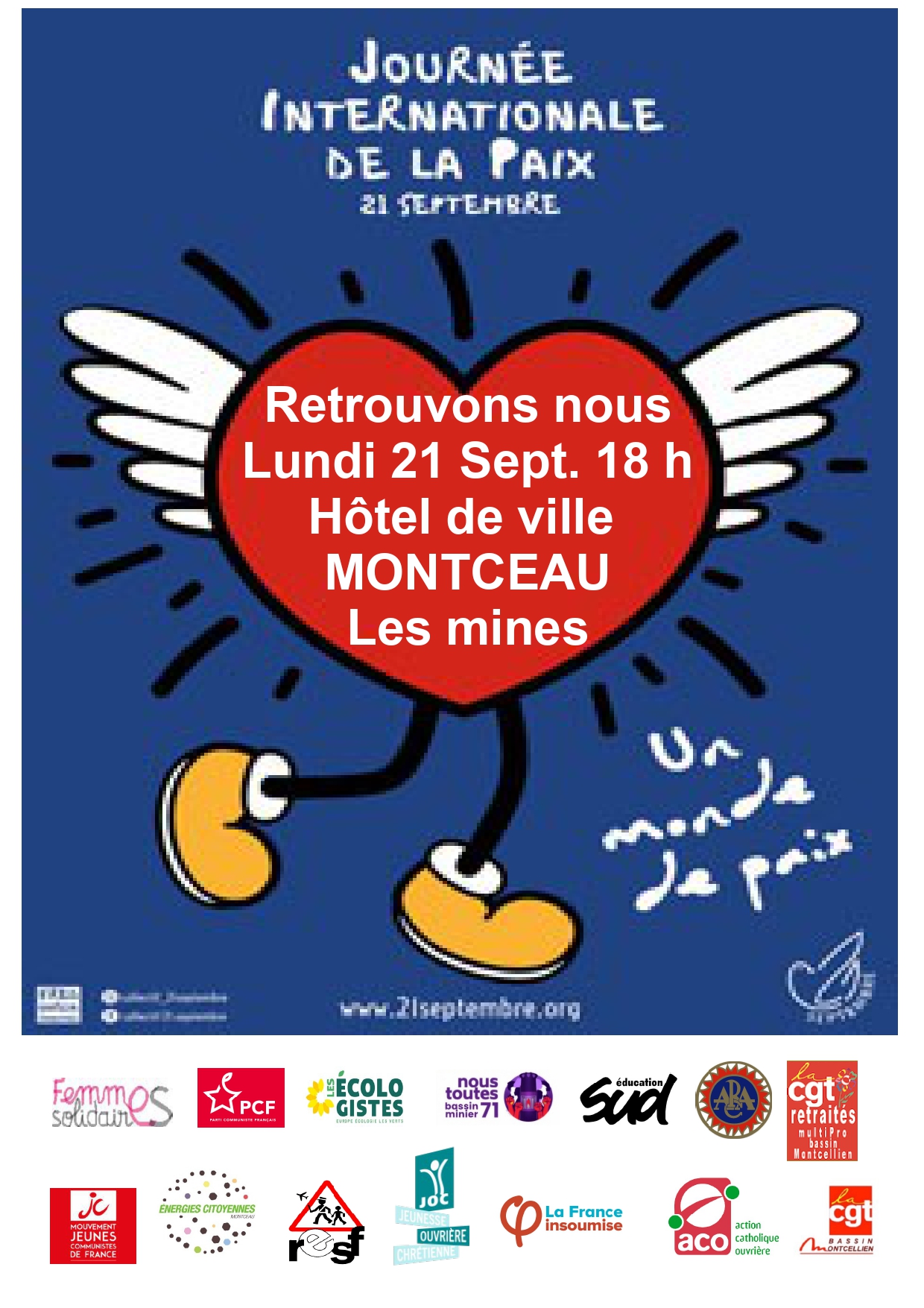 marche pour la paix montceau-les-Mines 21 septembre 2026